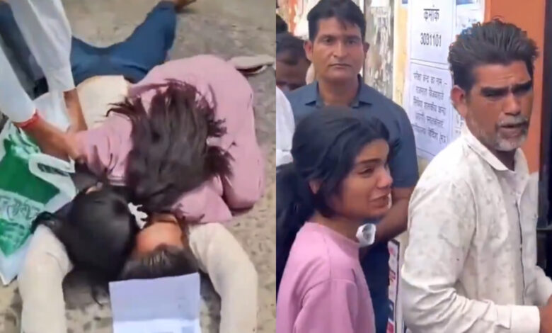 Father daughter break down in tears after being barred from writing NEET over a two minute delay
