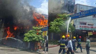 Fire at KSR Fashions in Ameerpet