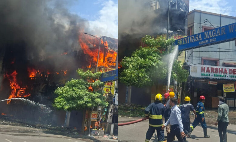 Fire at KSR Fashions in Ameerpet