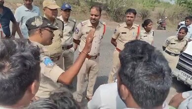 Forest officials protect reserve forest from being cultivated by non-tribes in Kerameri mandal of Kumram Bheem Asifabad district on Tuesday, June 16, 2026.