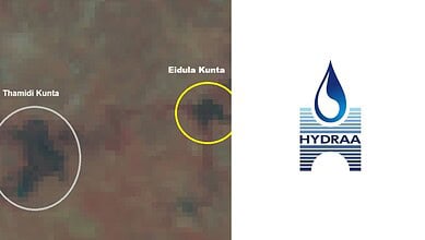 The image shows satellite imagery of Eidula Kunta and Thamidi Kunta (Left), while in living condition.