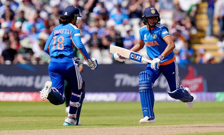 A cricket players celebrating on the field during a match in India.