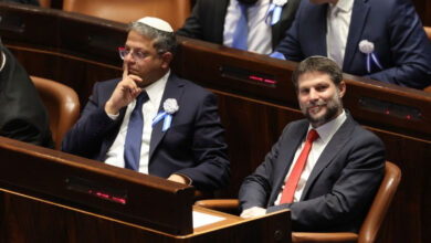 Israel's National Security Minister, Itamar Ben-Gvir (left) and Finance Minister Bezalel Smotrich (right)