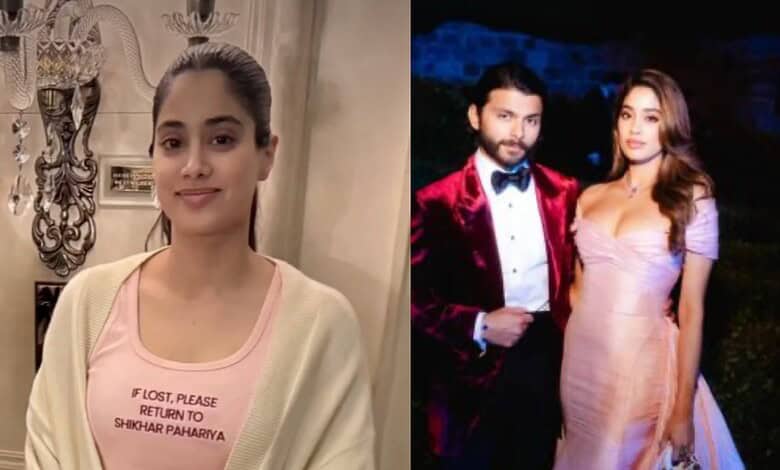 Janhvi Kapoor in a cute nightsuit, smiling softly, indoors with elegant decor in the background.