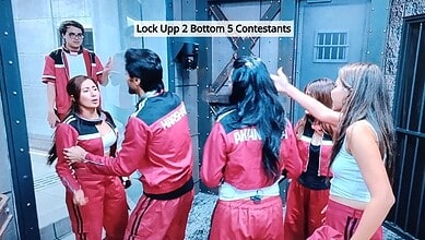 Lock Upp 2 bottom 5 contestants in a discussion in the jail cell.