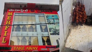Meat kept on dirty floor at Hyderabad's Mehfil restaurant