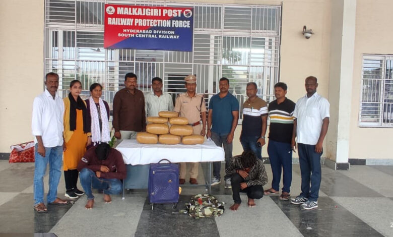 Malkajgiri police conducts checks at railway police station, seize 18 kg dry ganja