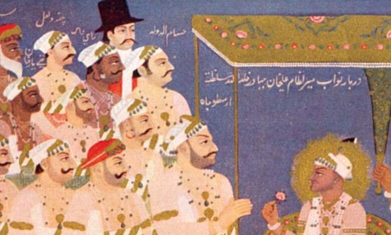 French commander Monsieur Raymond in the court of Nizam Ali