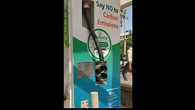 Charging guns stolen from an EV charging station in Banjara Hills
