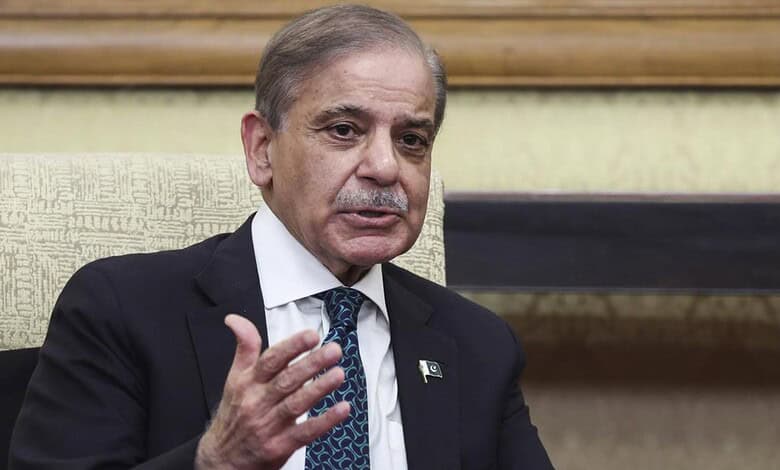 Pakistani Prime Minister addressing an audience during a formal event.
