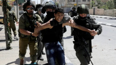 Palestnian children imprisoned by Israeli forces