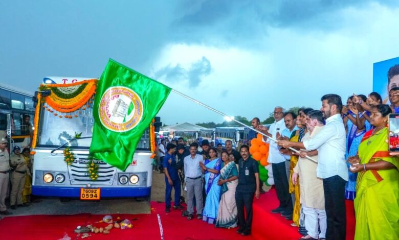CM Revanth launches 553 SHG buses under Mahila Shakti scheme