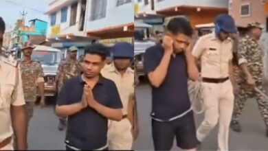 TMC leader Jahangir Khan paraded in Falta