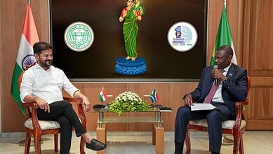 Telangana Chief Minister Revanth Reddy holds key bilateral meeting with delegation headed by South Africa Deputy President Paul Mashatile
