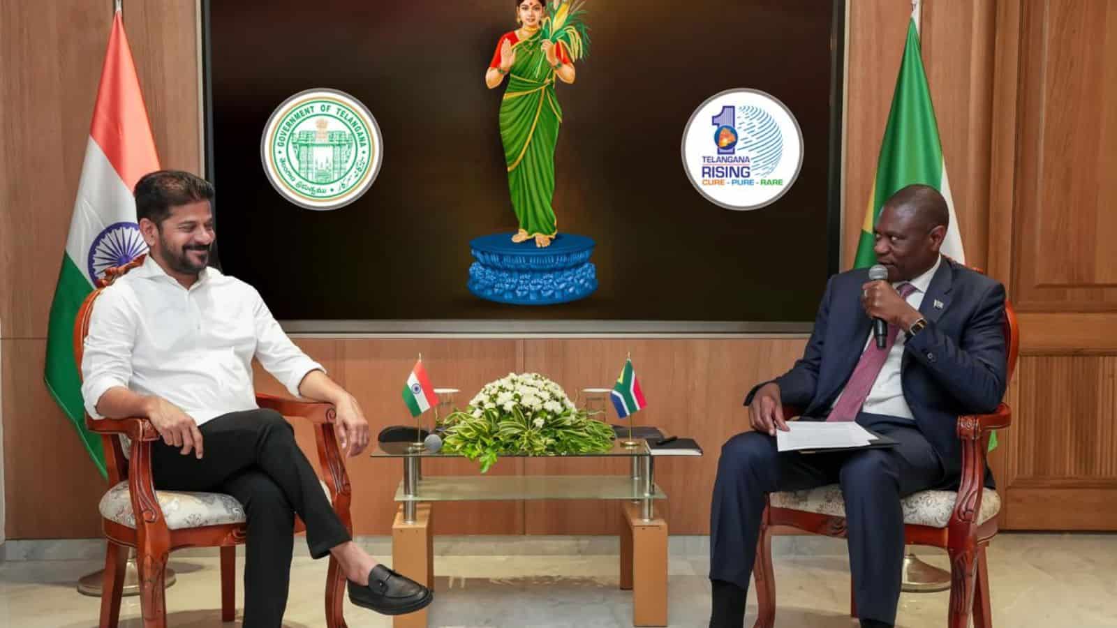 Telangana Chief Minister Revanth Reddy holds key bilateral meeting with delegation headed by South Africa Deputy President Paul Mashatile