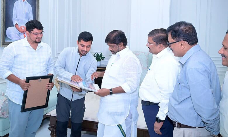 Engaged group of professionals discussing documents in a modern office setting.