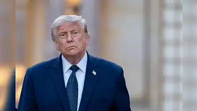 The image of US President Donald Trump.