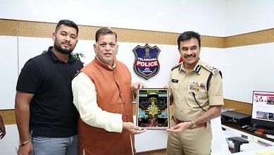 Mir Firasat Ali Baqri with DGP CV Anand