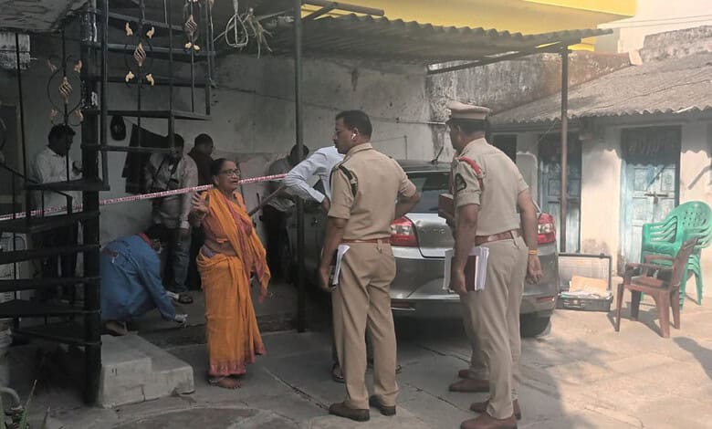 Malkajgiri police at the crime scene