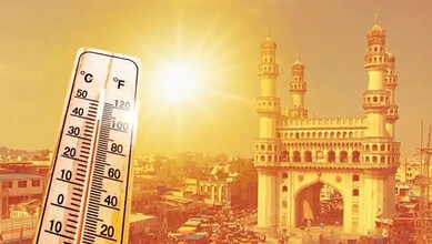 A representational image depicting heat in Hyderabad