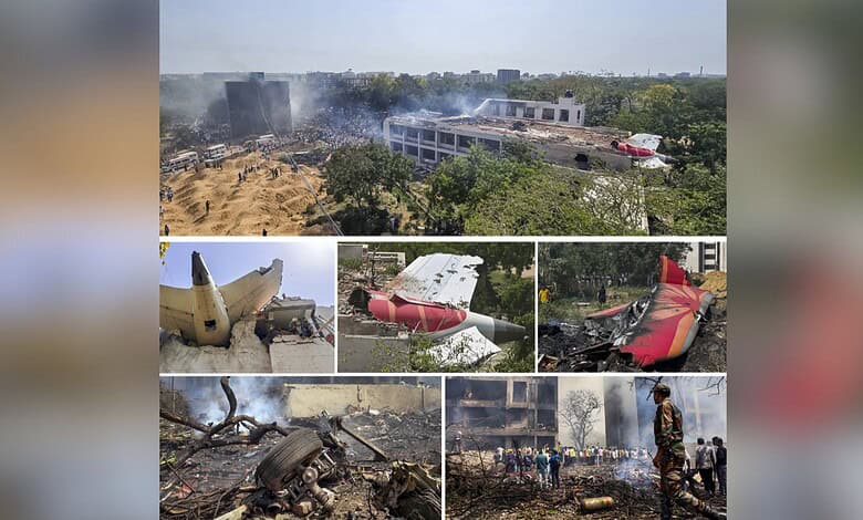 Explosion aftermath at a construction site with debris and damaged structures, emergency response in prog.