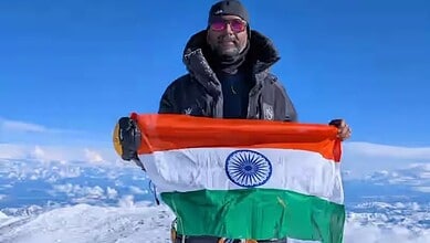 Dr Rajshekhar on Mount Denali in Alaska