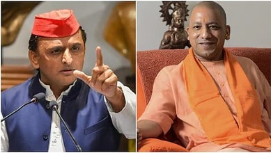 Akhilesh Yadav and Yogi Adityanath