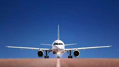 A plane landing , image used for representational purposes