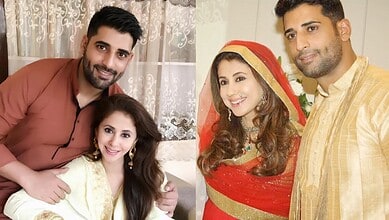 Celebrating a festive occasion with a happy family, traditional attire, and joyful expressions in a warm.