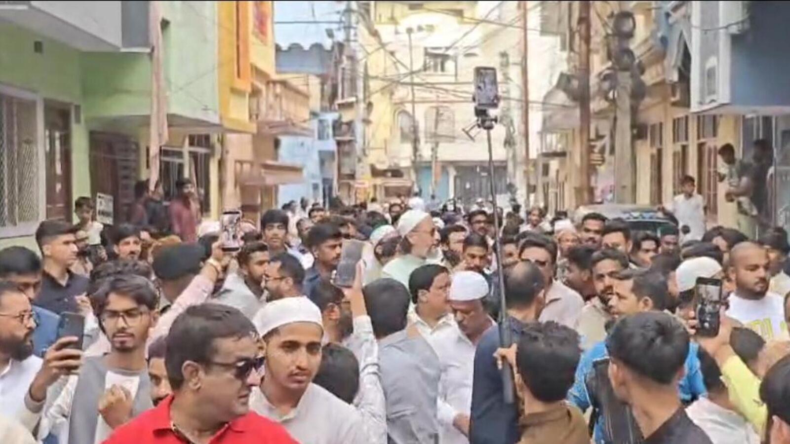 Asaduddin Owaisi’s door-to-door campaign on SIR in Hyderabad