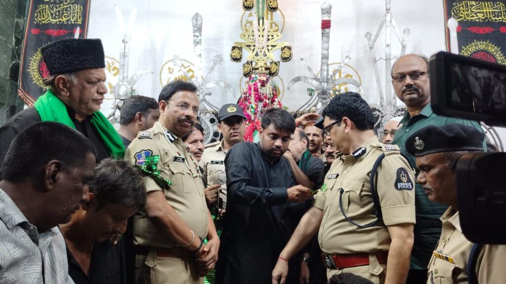 VC Sajjanar at trial walk of elephant after visiting Bibi Ka Alam 