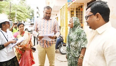 GHMC Commissioner inspects SIR 2026 activities in Hyderabad with local officials and residents.