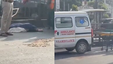 Police shift the dead body to the hospital