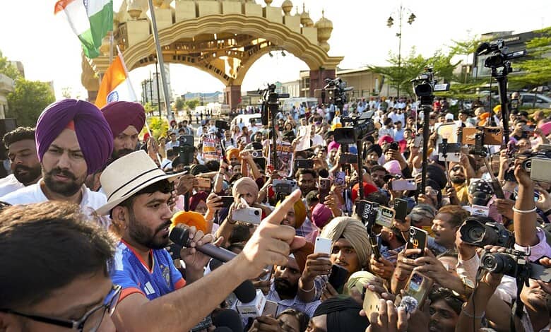 Amritsar: Cockroach Janta Party (CJP) founder Abhijeet Dipke during a protest demanding resignation of Union Education Minister Dharmendra Pradhan over the NEET-2026 examination leak, in Amritsar, Punjab, Saturday, June 13, 2026. (PTI Photo/Shiva Sharma)