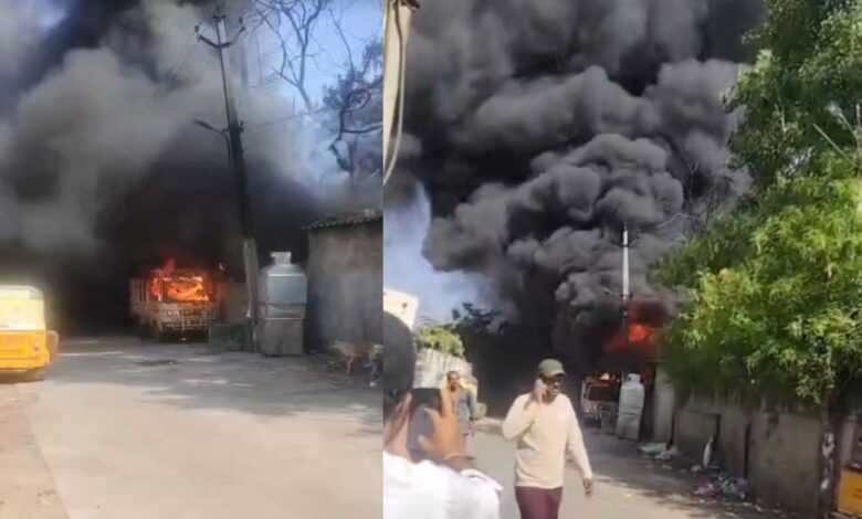 Hyderabad: Fire at EV warehouse in Moosapet, no casualties