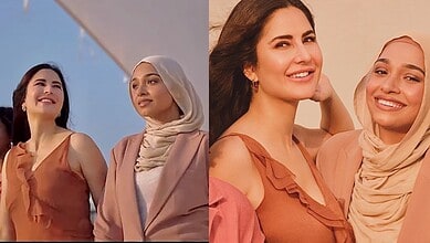 Content creator Sarah Khan with actress Katrina Kaif