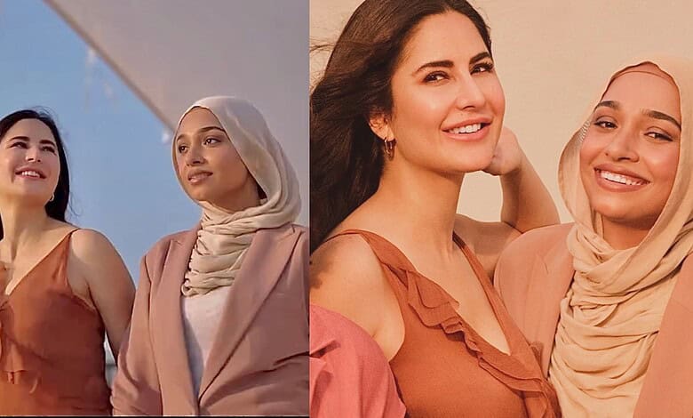 Content creator Sarah Khan with actress Katrina Kaif