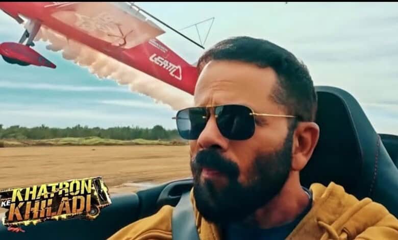 Man with sunglasses flying in a small aircraft during Khatron Ke Khiladi 15.