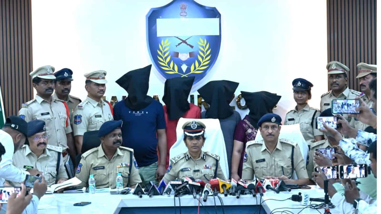 Police officers and officials addressing media during a press conference on security measures.