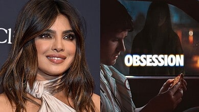 Priyanka Chopra Jonas smiling at a public event, showcasing her elegant style and confidence.