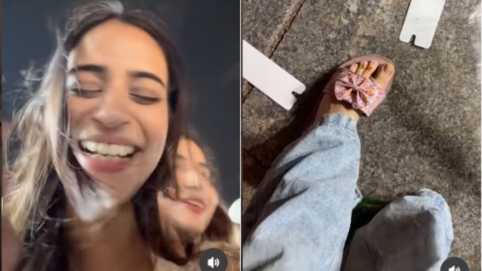 person spits paan on influencer's feet, video viral