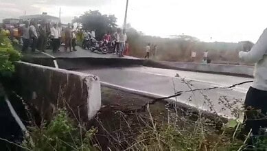 Bridge collapses near Chimmanachod village due to heavy rain