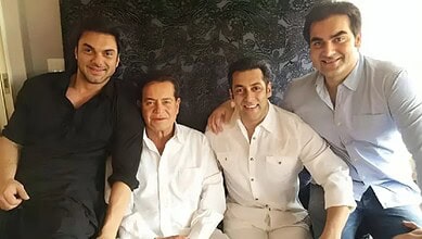 Salim Khan with his sons