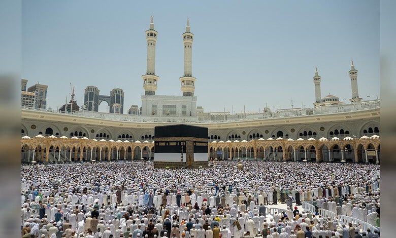 Pilgrims gather in prayer at Masjid al-Haram, the holiest mosque in Islam, during Hajj pilgrimage in Mecc.