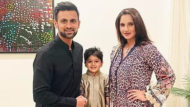 Shoaib Malik, Izhaan Mirza Malik and Sania Mirza