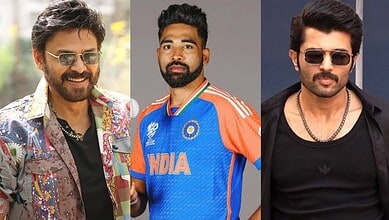 Venkatesh, Mohammed Siraj and Vijay Deverakonda