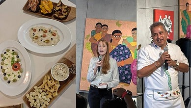 Fusion of Telangana and French cuisine with traditional dishes and cultural event in Hyderabad.