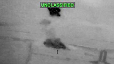 Thermal camera footage from a US strike on an Iranian target released by CENTCOM.