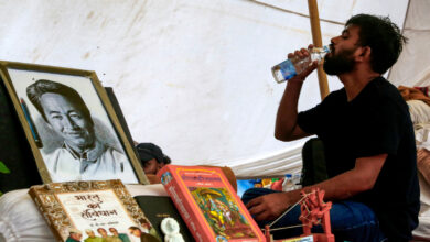Abhijeet Dipke during protest