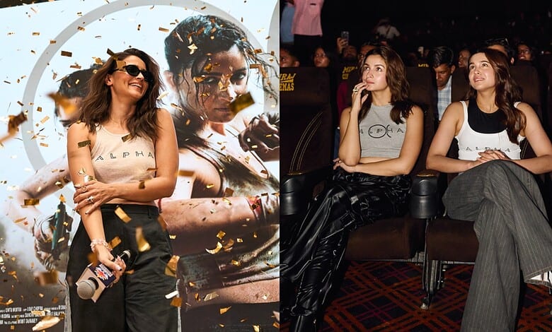 Two women seated at a cinema, one with glasses and the other with long hair, watching a film.
